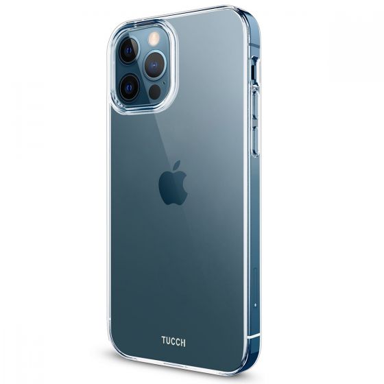 TUCCH iPhone 12 TPU Case, iPhone 12 Pro Clear Case with Hard Back Soft Frame, Soft Flexible Shockproof Case - Crystal Clear