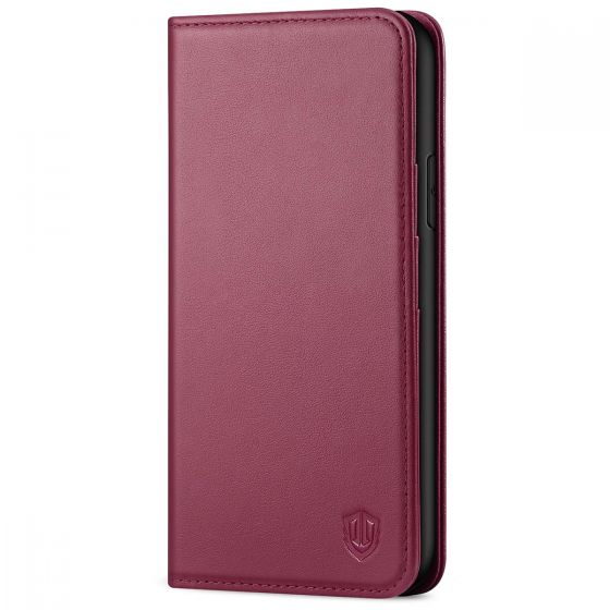 SHIELDON iPhone XR Wallet Case - iPhone XR Leather Case - Red Violet