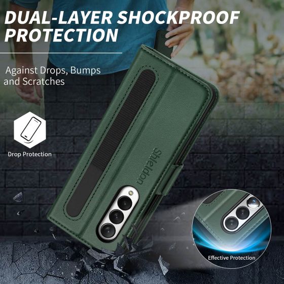SHIELDON SAMSUNG Galaxy Z Fold3 Wallet Case, SHIELDON SAMSUNG Fold 3