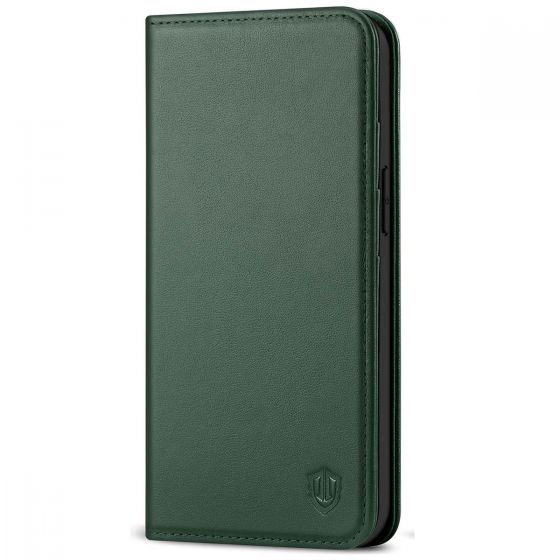 SHIELDON iPhone 12 Mini Wallet Case - Mini iPhone 12 5.4-inch Folio Case - Midnight Green