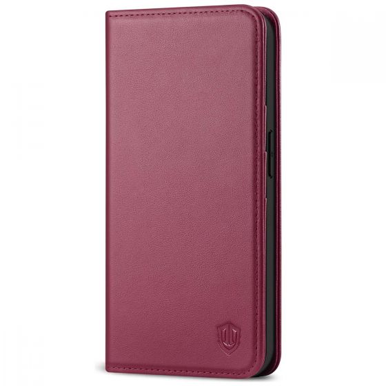 SHIELDON iPhone 12 Mini Wallet Case - Mini iPhone 12 5.4-inch Folio Case - Red Violet