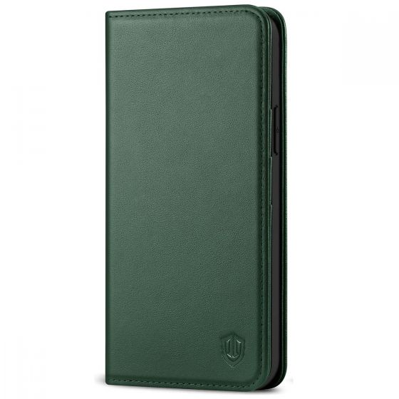 SHIELDON iPhone 12 Pro Max Wallet Case - iPhone 12 Pro Max 6.7-inch Folio Leather Case Cover - Midnight Green