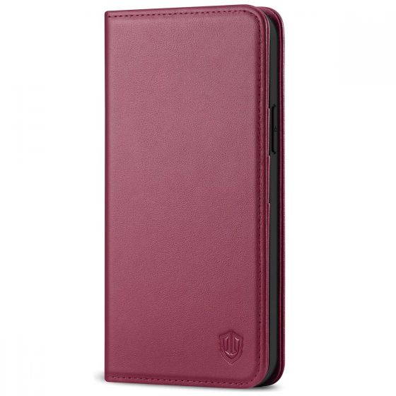 SHIELDON iPhone 12 Pro Max Wallet Case - iPhone 12 Pro Max 6.7-inch Folio Leather Case Cover - Red Violet