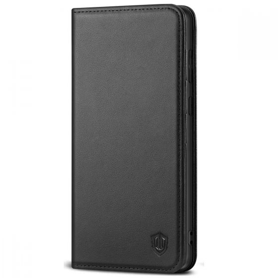 SHIELDON SAMSUNG GALAXY S20FE Folio Case Wallet Case, SAMSUNG GALAXY S20FE Genuine Leather Wallet Case - Black