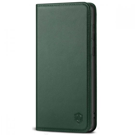 SHIELDON SAMSUNG GALAXY S20FE Folio Case Wallet Case, SAMSUNG GALAXY S20FE Genuine Leather Wallet Case - Midnight Green
