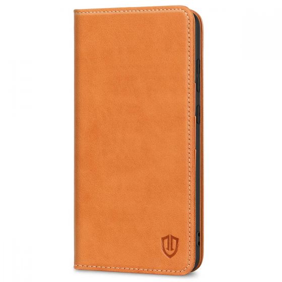 SHIELDON SAMSUNG S21 Wallet Case - SAMSUNG GALAXY S21 6.2-inch Folio Leather Case - Brown