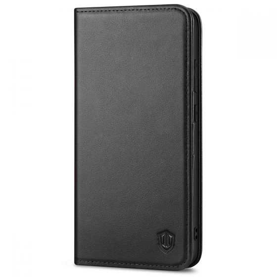 SHIELDON SAMSUNG Galaxy S23 Plus Wallet Case, SAMSUNG S23 Plus Leather Cover Flip Folio Book Case - Black