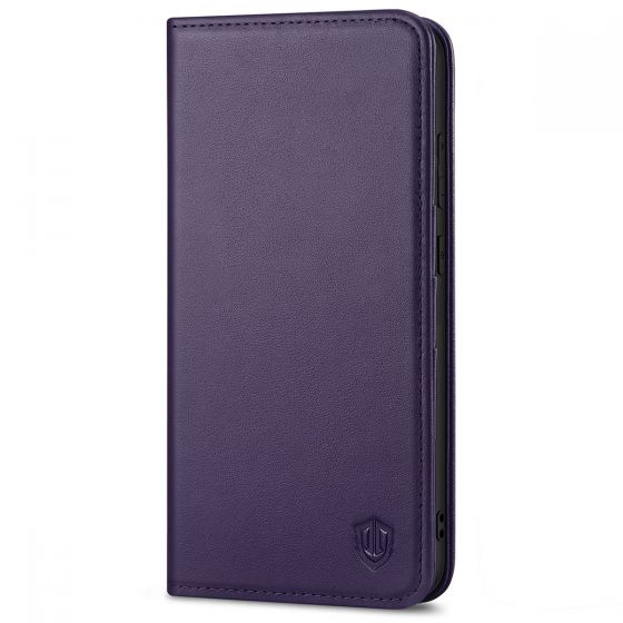 SHIELDON SAMSUNG Galaxy S23 Plus Wallet Case, SAMSUNG S23 Plus Leather Cover Flip Folio Book Case - Dark Purple