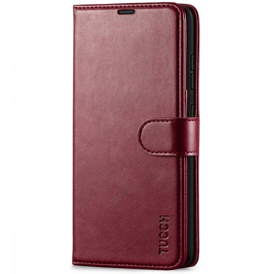 TUCCH SAMSUNG GALAXY A52 Wallet Case, SAMSUNG A52 Flip Case 6.5-inch - Wine Red