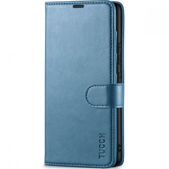 TUCCH SAMSUNG GALAXY A54 Wallet Case, SAMSUNG A54 Leather Case Folio Cover - Light Blue