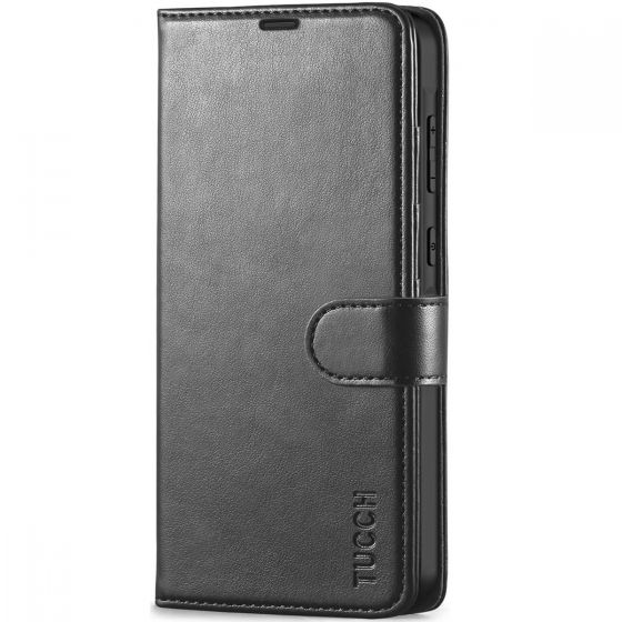 TUCCH SAMSUNG GALAXY A55 Wallet Case, SAMSUNG A55 Leather Case Folio Cover - Black