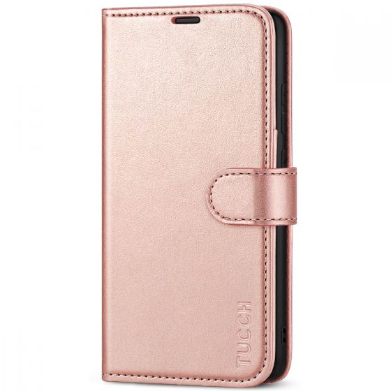 TUCCH SAMSUNG GALAXY A52 Wallet Case, SAMSUNG A52 Flip Case 6.5-inch - Shiny Rose Gold