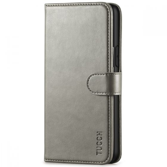 TUCCH iPhone 11 Pro Wallet Case with Strap, iPhone 11 Pro Stand Case with Card Holder - Grey