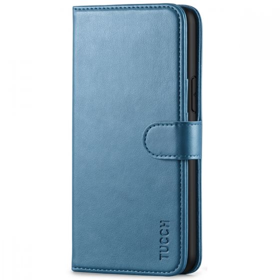 TUCCH iPhone 11 Pro Wallet Case with Strap, iPhone 11 Pro Stand Case with Card Holder - Lake Blue