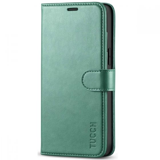 TUCCH iPhone 12 Pro Max Wallet Case, iPhone 12 Pro Max 6.7-inch Flip Case - Myrtle Green
