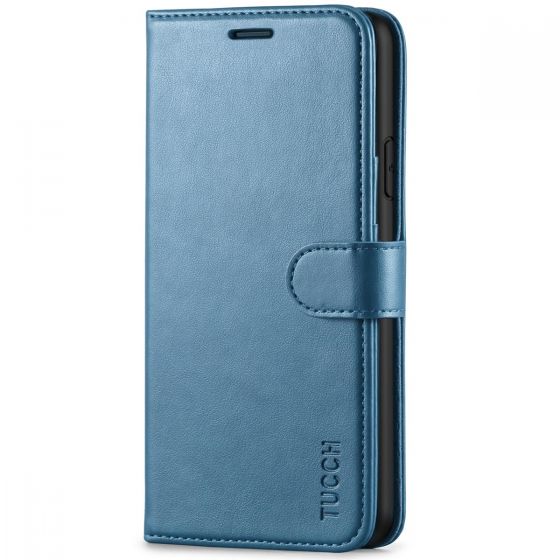 TUCCH iPhone XR Wallet Case - iPhone XR Leather Cover - Lake Blue