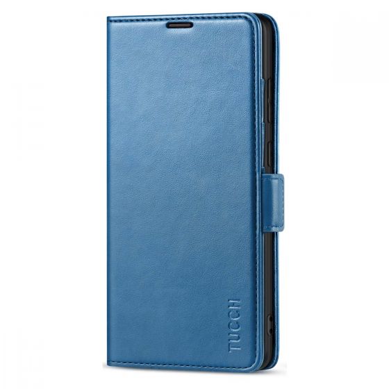 TUCCH SAMSUNG Galaxy Note20 Wallet Case, SAMSUNG Note20 5G Flip Cover Dual Clasp Tab-Lake Blue