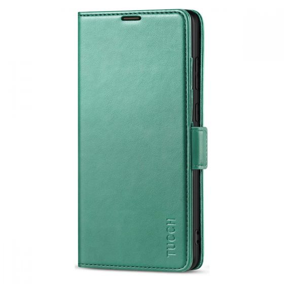 TUCCH SAMSUNG Galaxy Note20 Ultra Wallet Case, SAMSUNG Note20 Ultra 5G Flip Cover Dual Clasp Tab-Myrtle Green