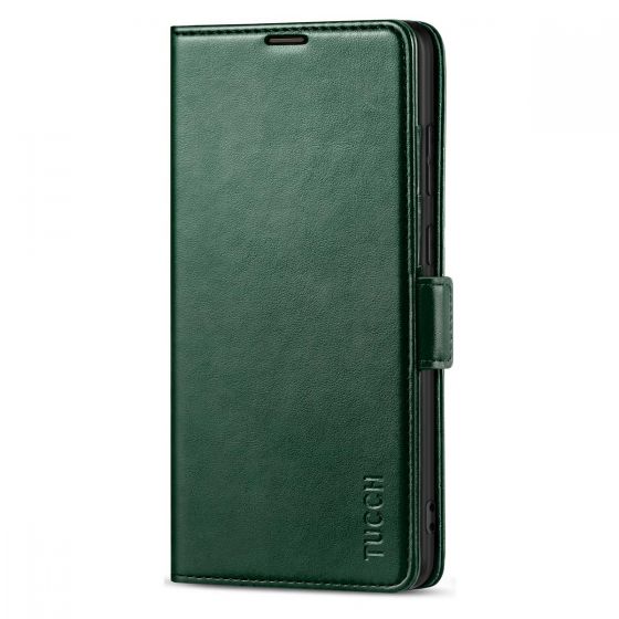 TUCCH SAMSUNG Galaxy Note20 Ultra Wallet Case, SAMSUNG Note20 Ultra 5G Flip Cover Dual Clasp Tab-Midnight Green