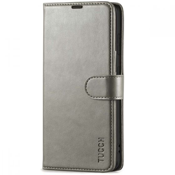 TUCCH SAMSUNG GALAXY S21 Wallet Case, SAMSUNG S21 Flip Case 6.2-inch - Grey