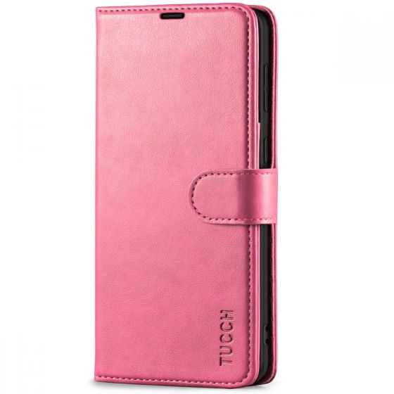 TUCCH SAMSUNG GALAXY S21 Wallet Case, SAMSUNG S21 Flip Case 6.2-inch - Hot Pink