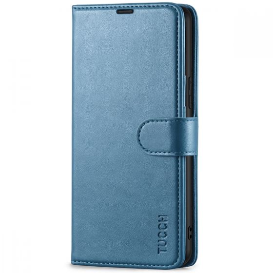 TUCCH SAMSUNG GALAXY S22 Wallet Case, SAMSUNG S22 PU Leather Case Flip Cover - Light Blue