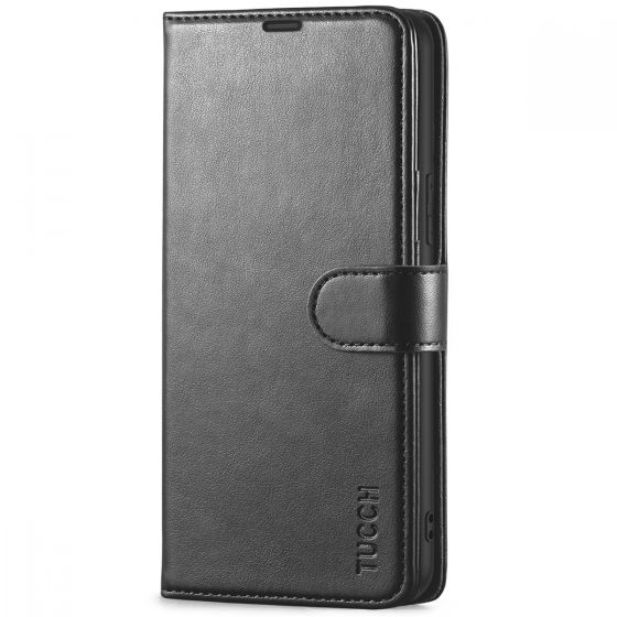 TUCCH SAMSUNG GALAXY S22 Plus Wallet Case, SAMSUNG S22 Plus PU Leather Case Book Flip Folio Cover - Black