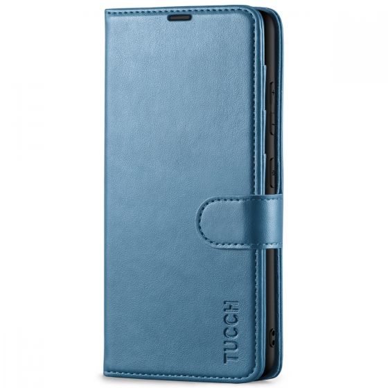 TUCCH SAMSUNG GALAXY S23 Plus Wallet Case, SAMSUNG S23 Plus PU Leather Case Book Flip Folio Cover - Light Blue