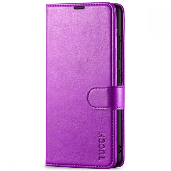 TUCCH SAMSUNG GALAXY S23 Wallet Case, SAMSUNG S23 PU Leather Case Flip Cover - Purple