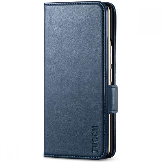 TUCCH SAMSUNG GALAXY Z FOLD5 Leather Cover Case with S Pen Holder, RFID Blocking, Magnetic Closure, Cell Phone Wallet Case with Stand
