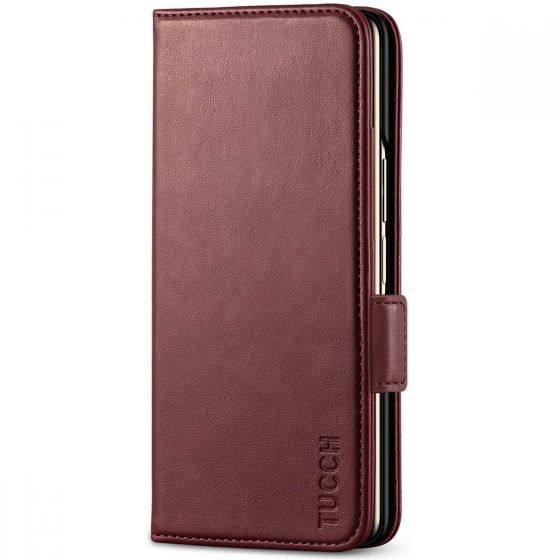 TUCCH SAMSUNG GALAXY Z FOLD5 Leather Case with S Pen Holder, Card Slots, RFID Blocking, Magnetic Closure, Front Cover, Book Phone Case with Stand