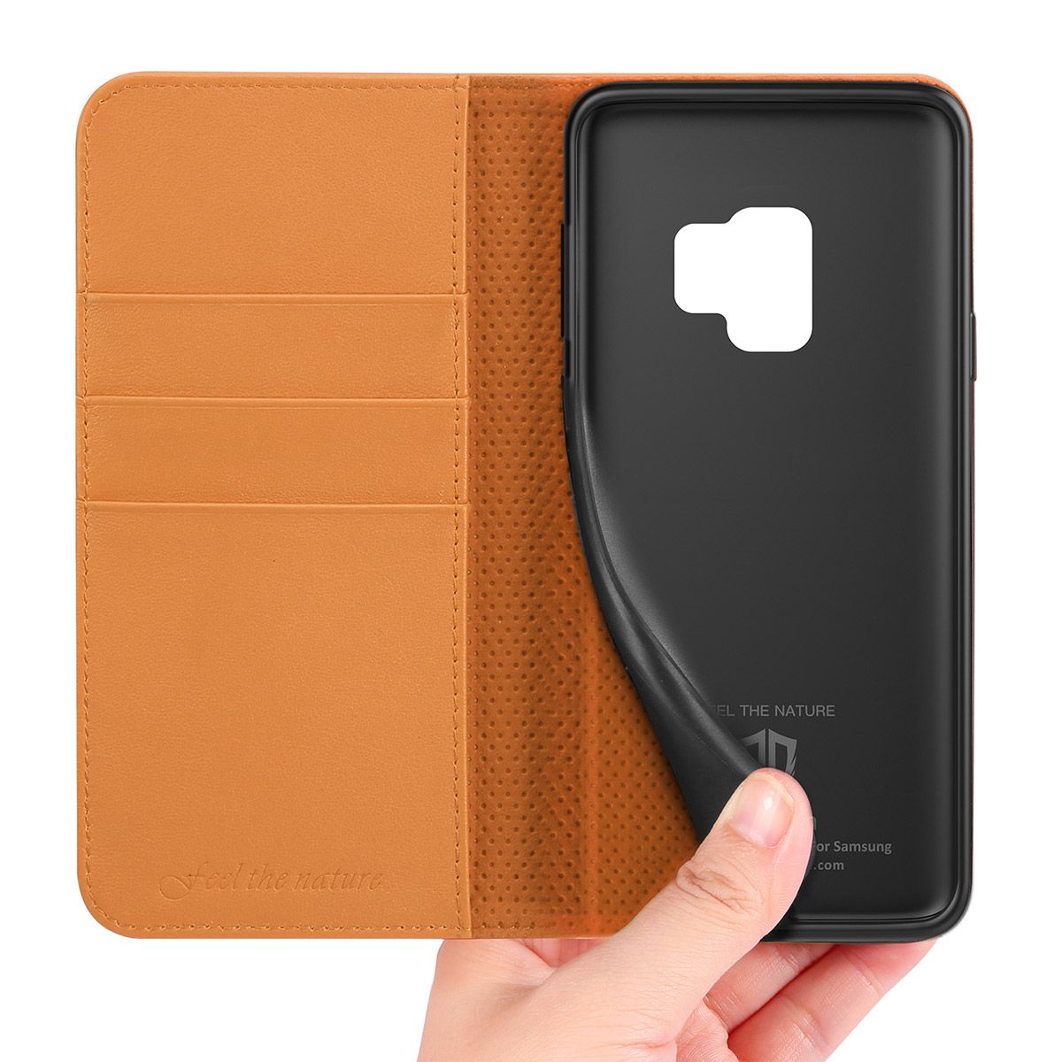 SHIELDON Samsung Galaxy S9 Case, Samsung S9 Book Flip Folio Leather