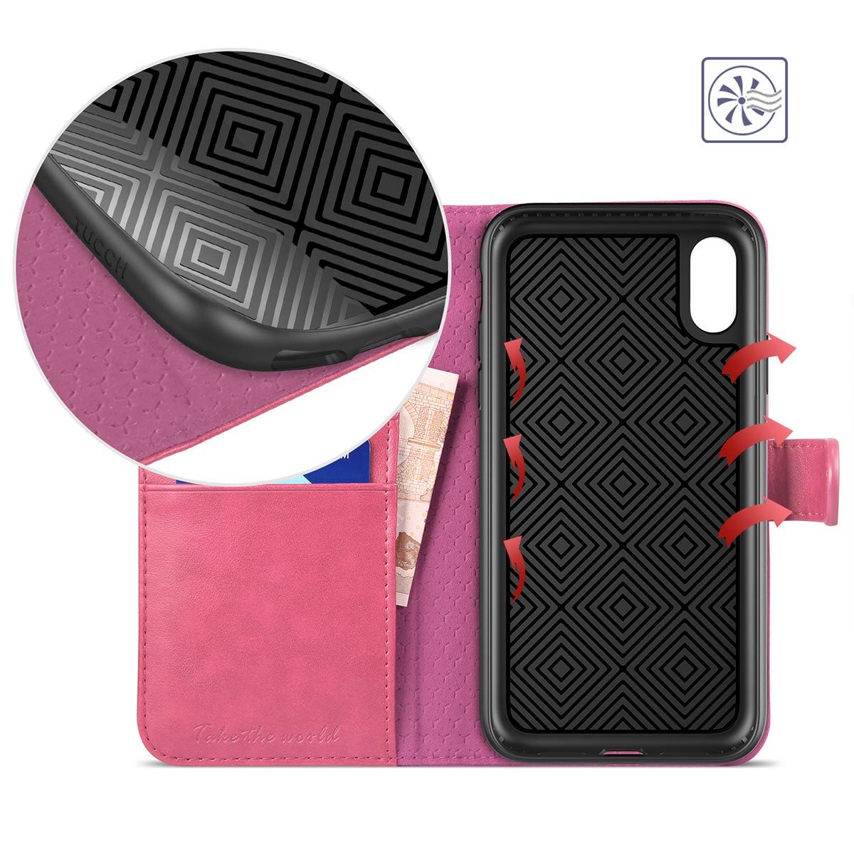 TUCCH iPhone XR Wallet Case iPhone 10R Leather Cover, Stand, Flip