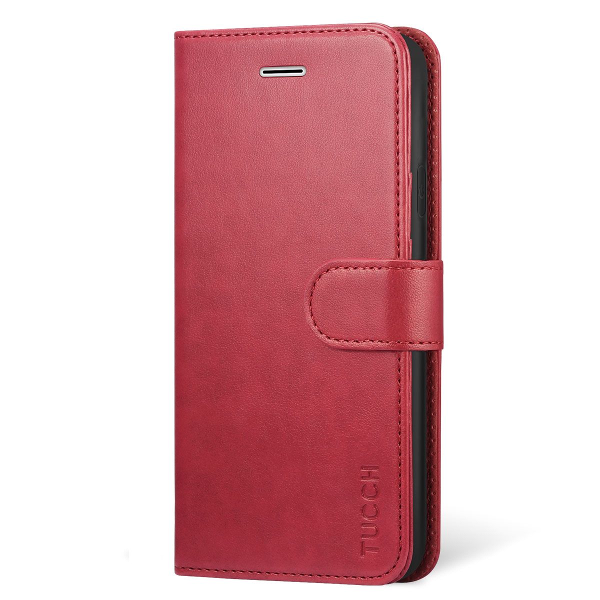 Leather Cover Compatible with iPhone X red Wallet Case for iPhone X 