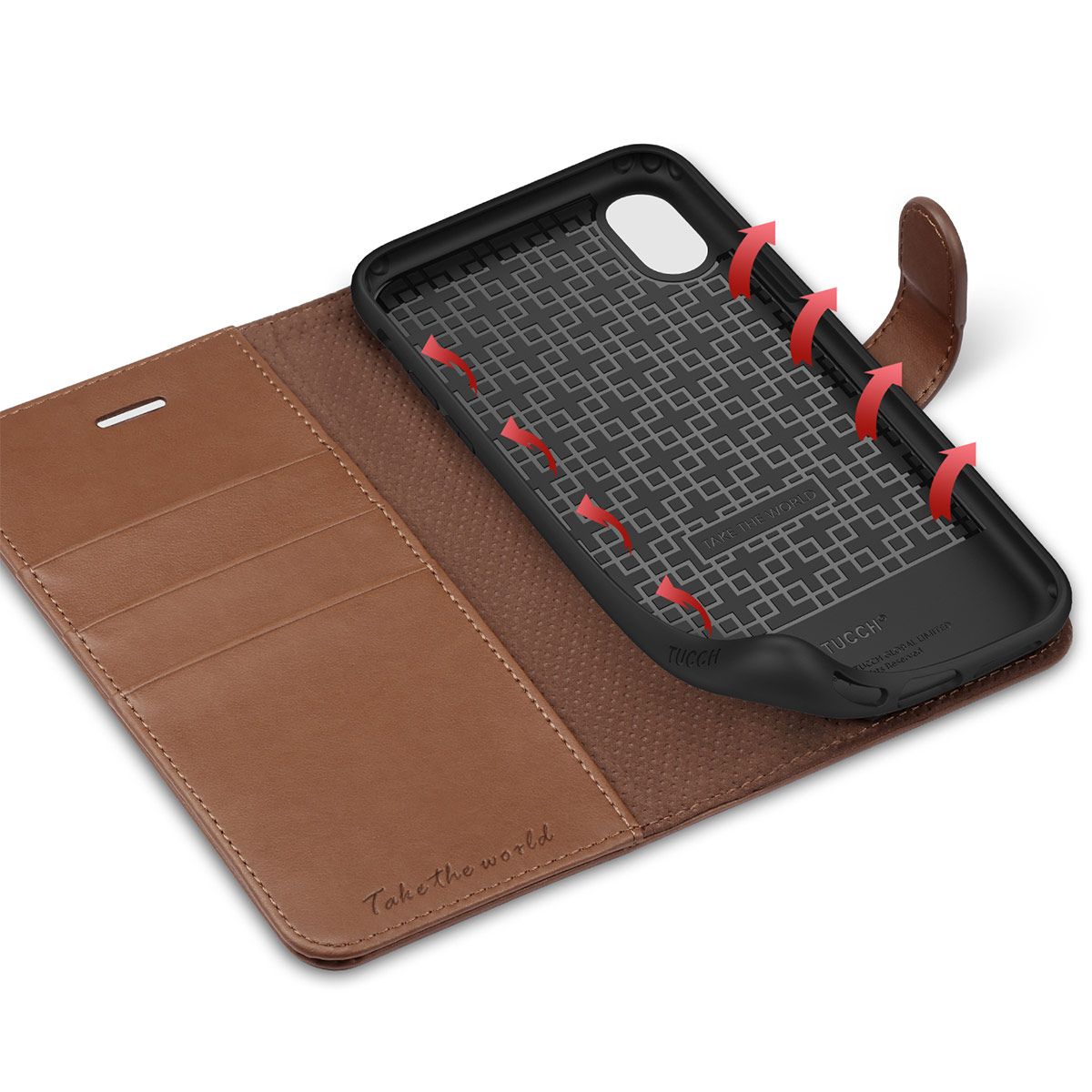 Iphone X Wallet Case 10 Leather Tucch Premium Pu Folio Tucch Iphone X Wallet Case 10 Leather Premium Pu Folio With Kickstand
