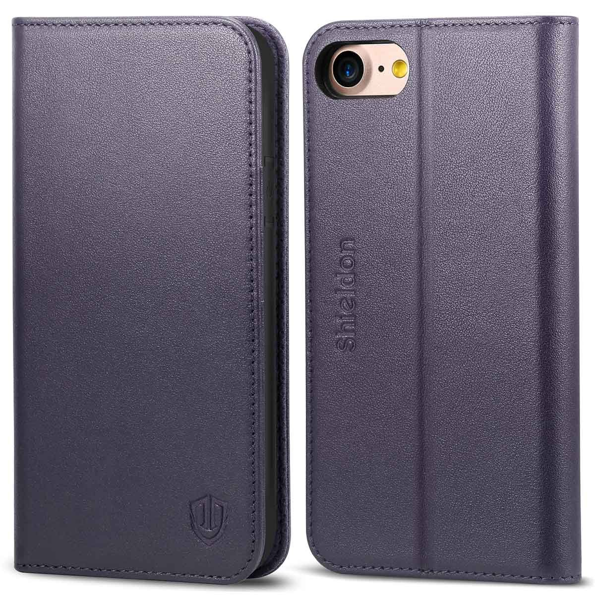 - LOBFE130020 Green Lomogo Leather Wallet Case with Kickstand Card Holder Shockproof Flip Case Cover for Apple iPhone 7 / iPhone 8 4.7-inch iPhone 7 / iPhone 8 Case 