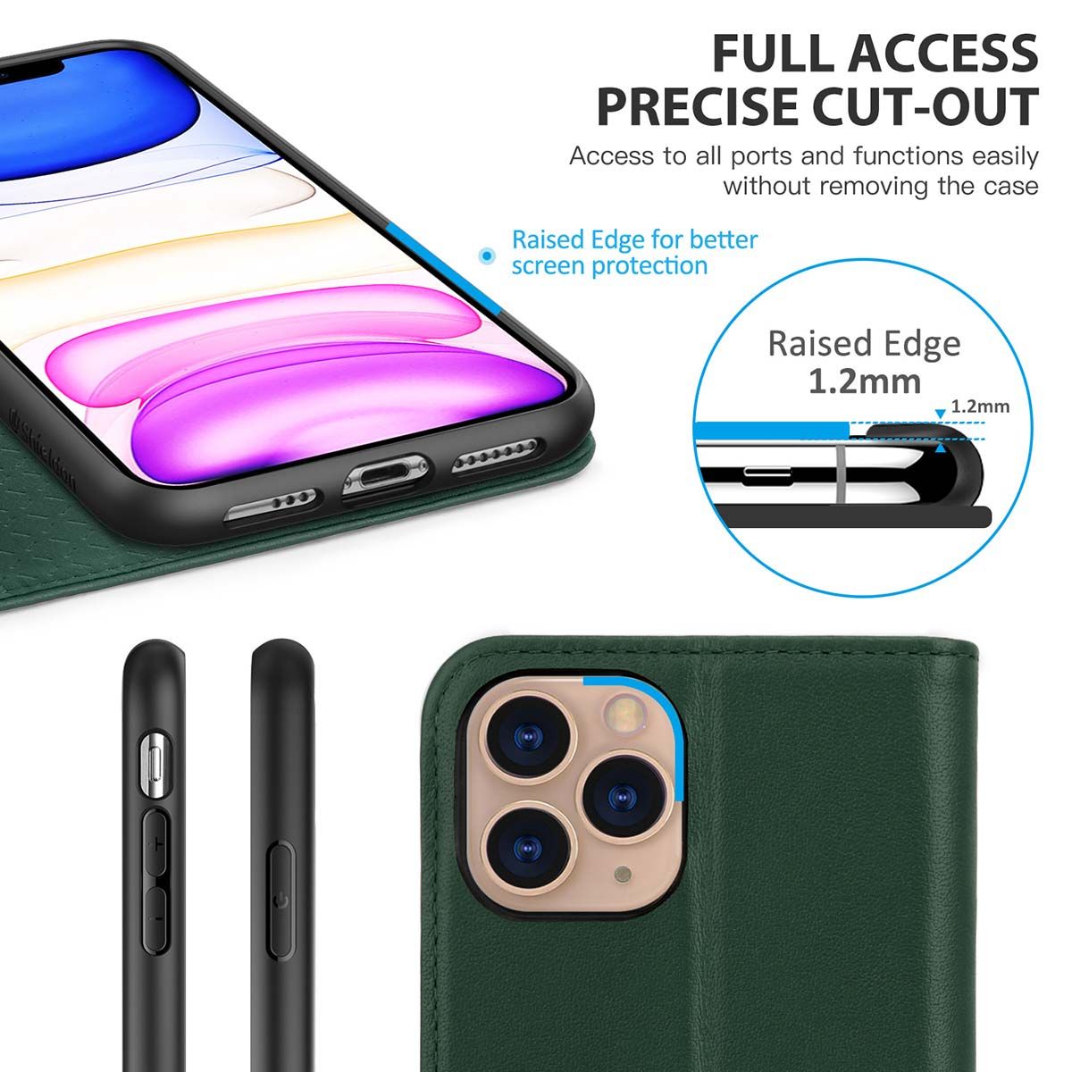  SHIELDON iPhone 11 Pro Max Case, Genuine Leather Auto