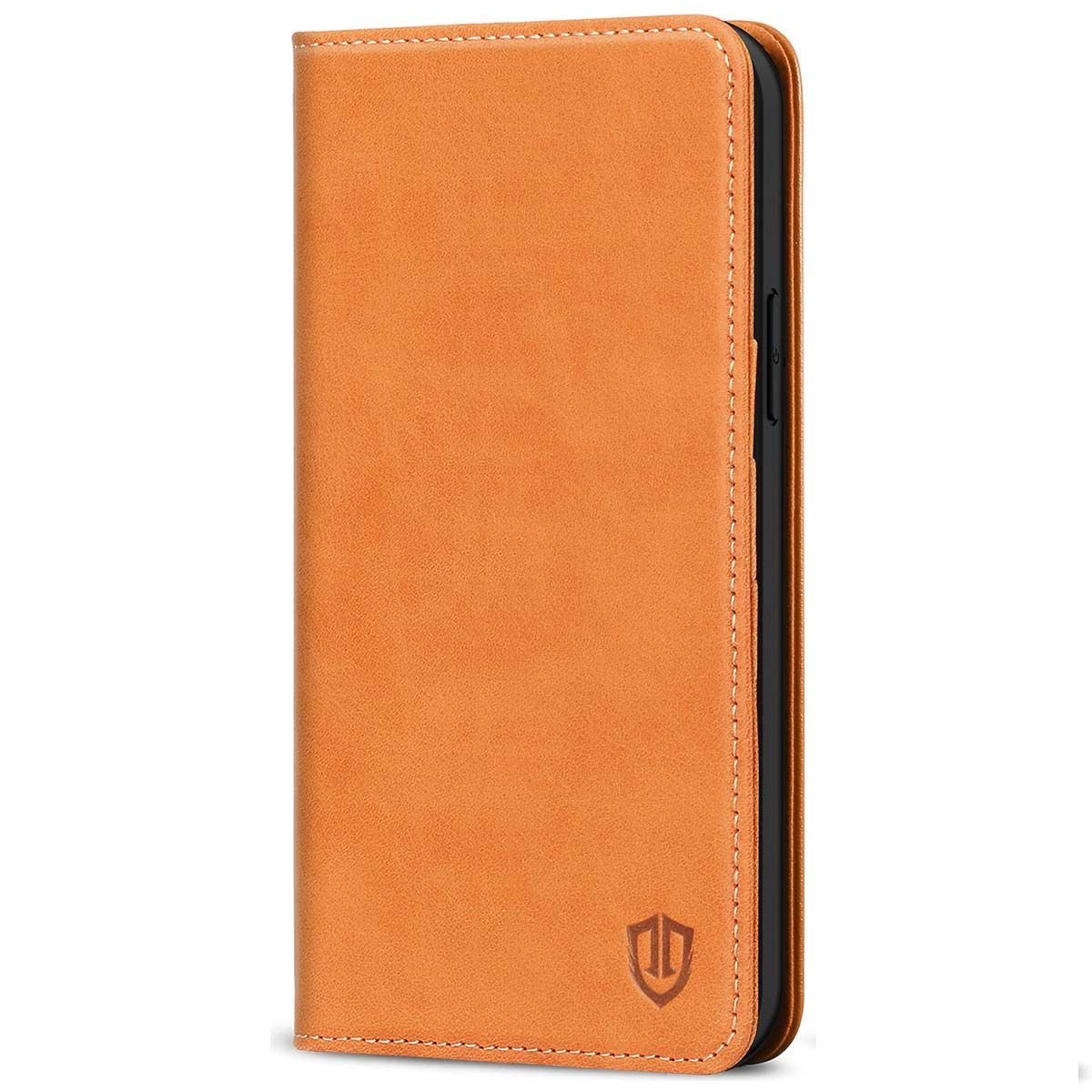 Shieldon Iphone 12 Mini Wallet Case Iphone 12 Mini Leather Cover Genuine Leather Rfid Blocking Flip Folio Kickstand Magnetic Closure