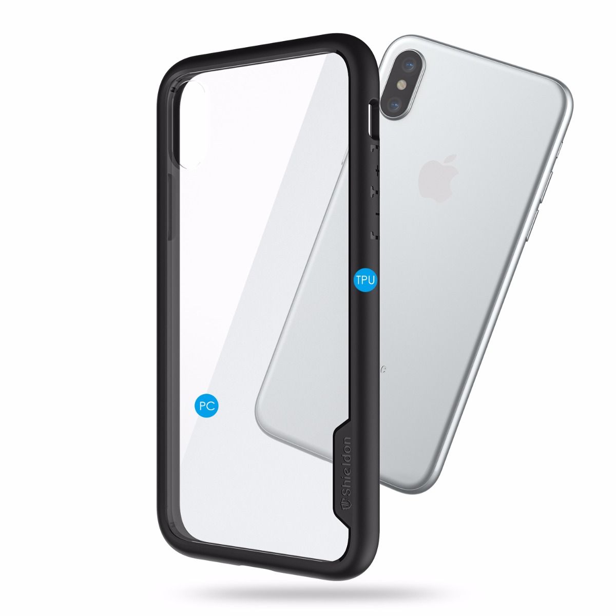 long Belastingbetaler jeugd SHIELDON iPhone XS Case - Apple iPhone X / iPhone 10 TPU bumper Case with  Transparent Back Cover - Glacier Series