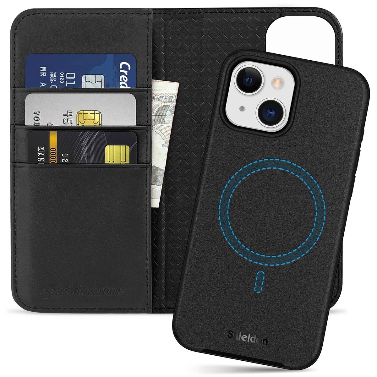 What is Magnetic Smart Phone Wallet Leather Magsafe Wallet with Kick Stand  Card Holder