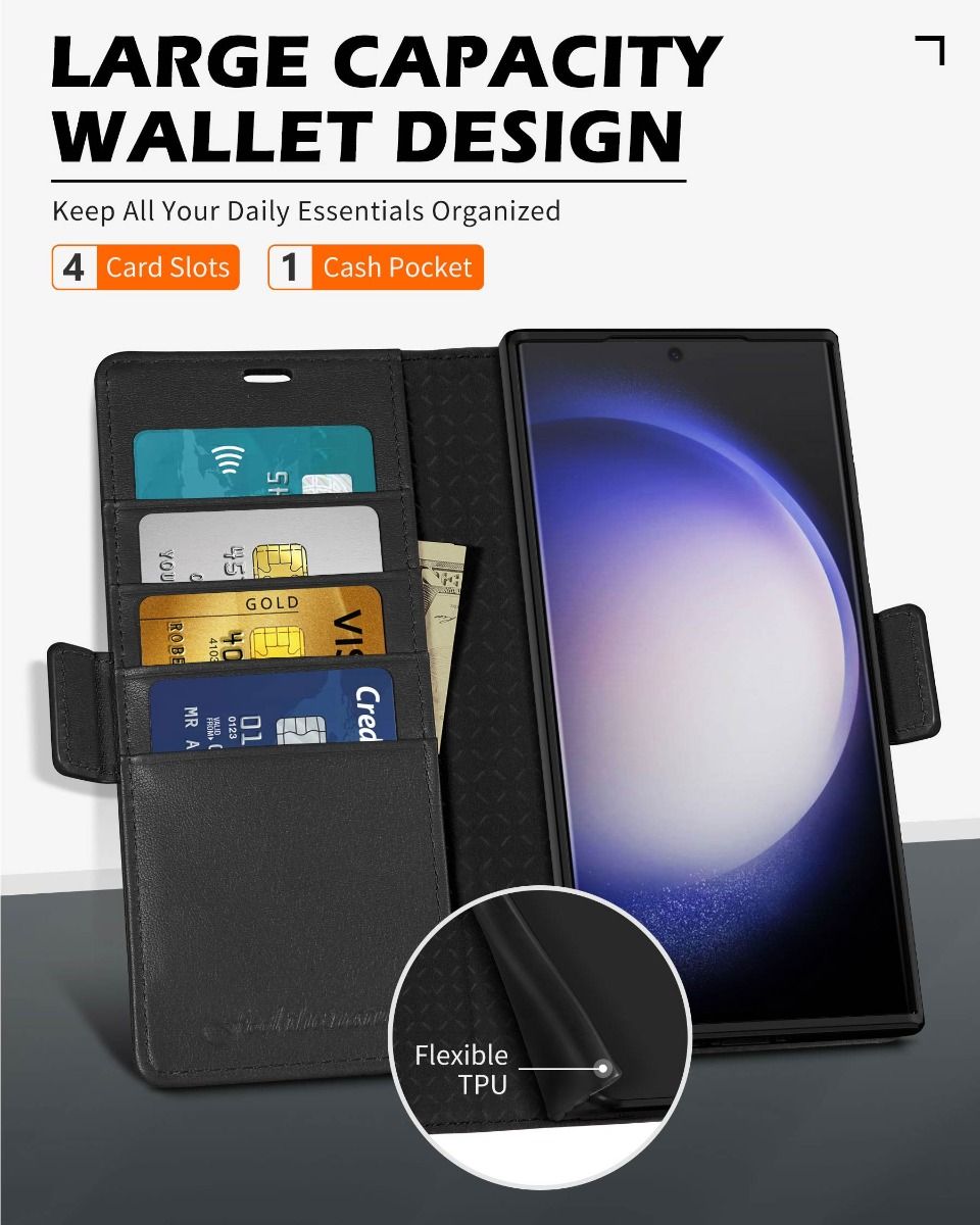 Samsung Galaxy S24 Ultra Luxury Brand GG Wallet Case Cover
