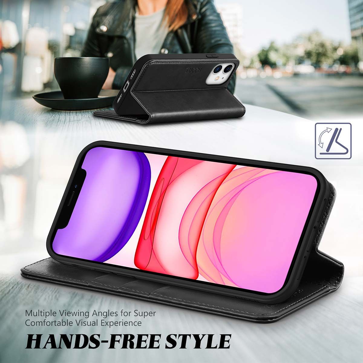 TUCCH iPhone 12 Mini Wallet Case, iPhone 12 Mini Flip ...