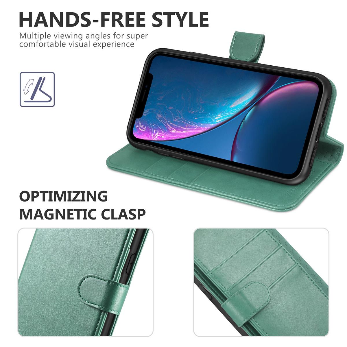 TUCCH iPhone XS Wallet Case, iPhone XS Leather Case Cover, Auto Sleep