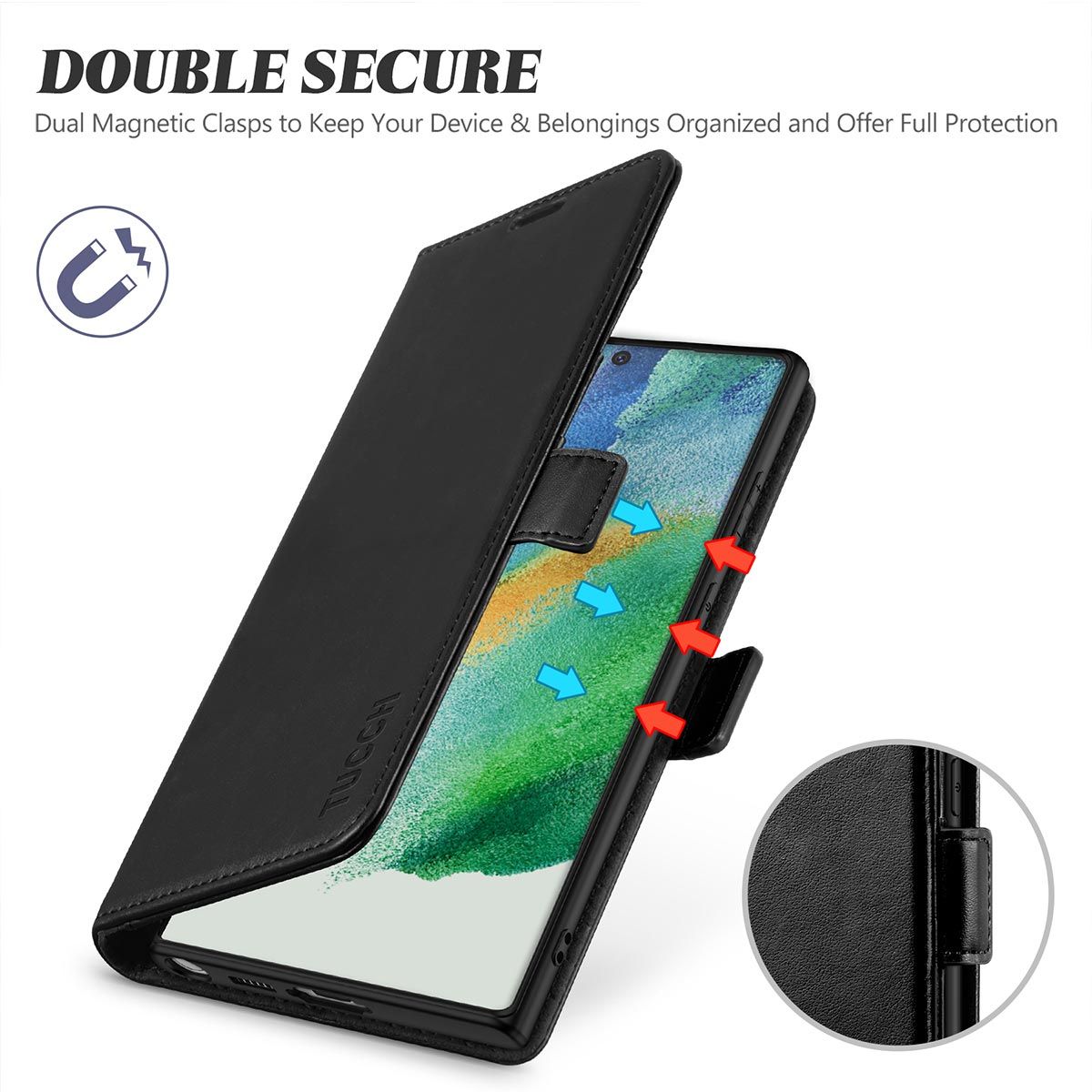 Case For Samsung Galaxy S23+Plus S23 Ultra 5G Magnetic Leather Flip Stand  Cover