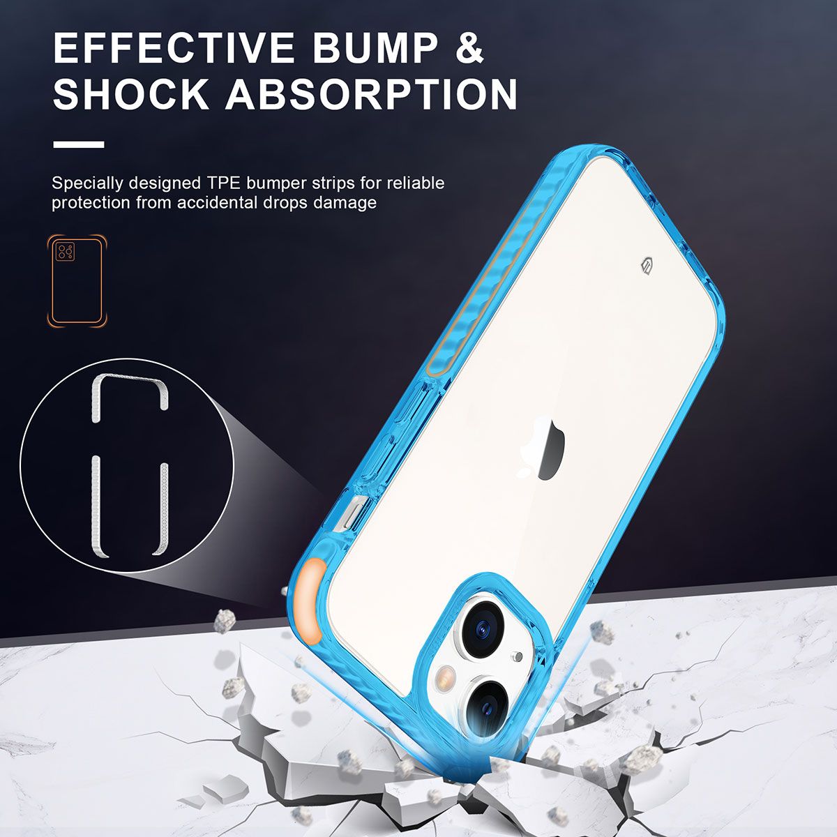 SHIELDON iPhone 13 Mini Clear Case Anti-Yellowing, Transparent Thin Slim  Anti-Scratch Shockproof PC+TPU Case with Tempered Glass Screen Protector  for iPhone 13 Mini Crystal Clear