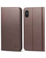 SHIELDON iPhone X Genuine Leather Flip Cover, Kickstand, Magnetic Closure