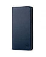 SHIELDON iPhone 13 Pro Max Wallet Case, iPhone 13 Pro Max Genuine Leather  Cover - Royal Blue