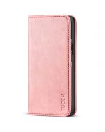 TUCCH iPhone 13 Wallet Case, iPhone 13 PU Leather Case, Flip Cover with Stand, Credit Card Slots, Magnetic Closure - Rose Gold