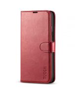 TUCCH iPhone 13 Mini Wallet Case, Mini iPhone 13 5.4-inch Leather Case, Folio Flip Cover with RFID Blocking, Stand, Credit Card Slots, Magnetic Clasp Closure - Dark Red