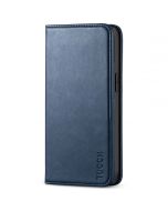 TUCCH iPhone 13 Mini Wallet Case, iPhone 13 Mini Flip Folio Book Cover, Magnetic Closure Phone Case - Dark Blue